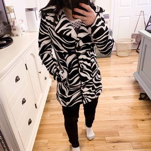 Zebra Print Wet Seal Coat
